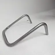 stainless steel tube bent to form a handle