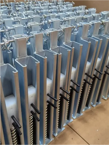 Technician assembling fabricated metal components
