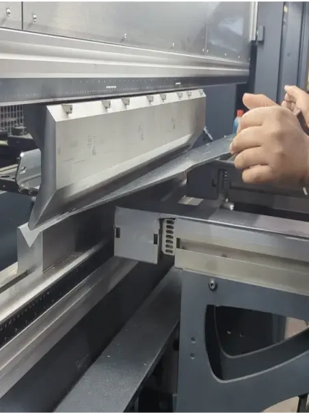 Sheet metal forming process at LMI Manufacturing