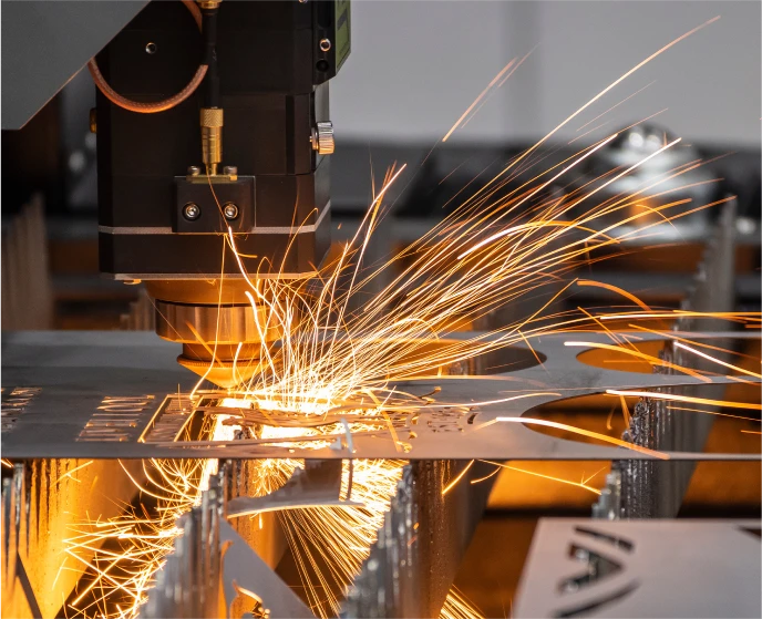 Laser cutting process using fiber laser on sheet metal