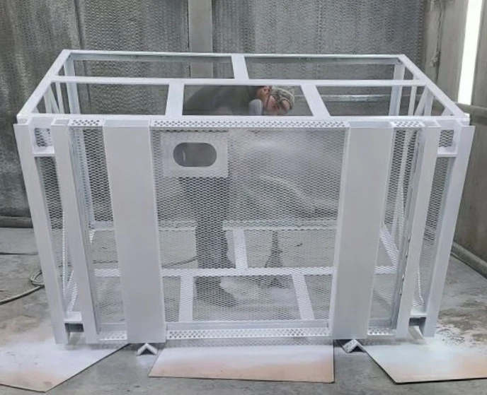 Support image of finishing process for fabricated part