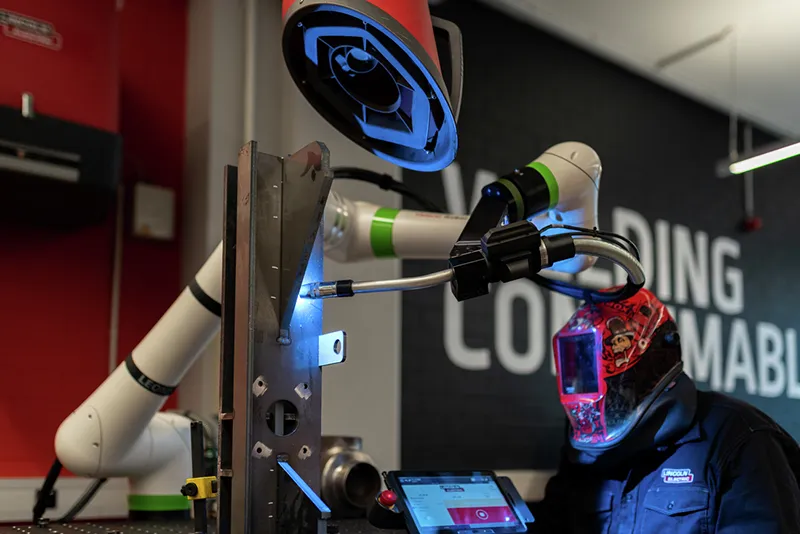 Setting up a robotic welder