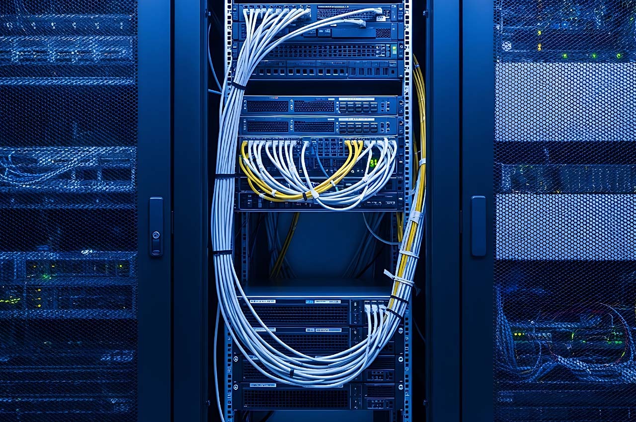 cords on data center