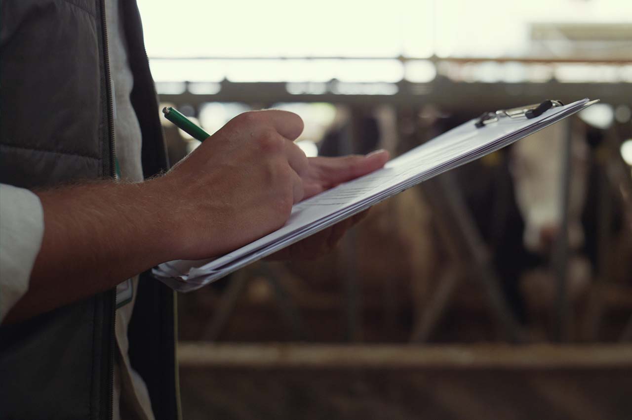 someone holding clipboard