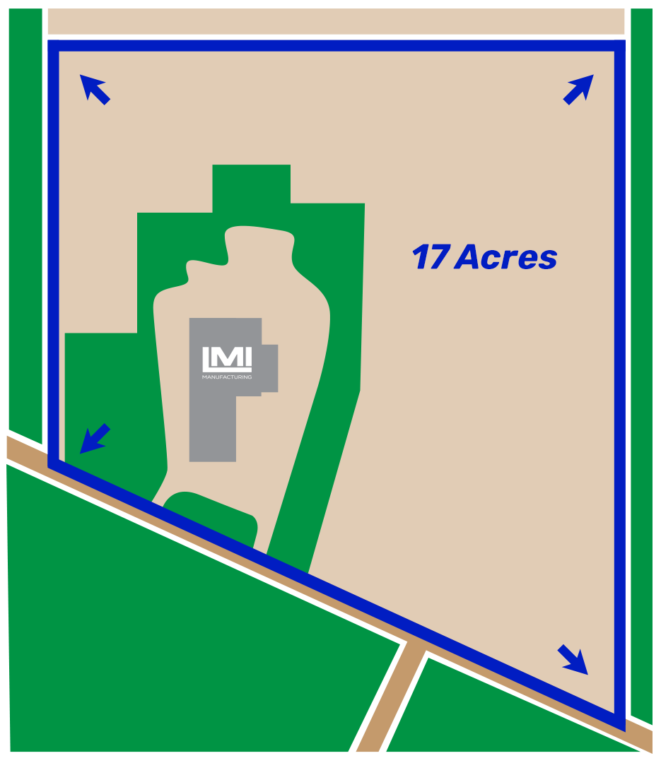 map showing 17 acres